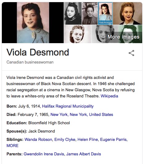 Viola Desmond Google Knowledge Graph
